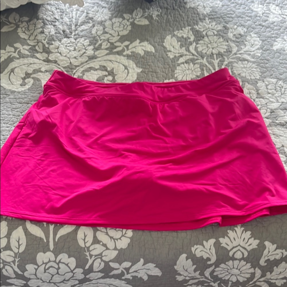 Lands' End Pink Mini Skater Swim Skirt size 14